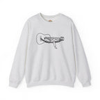 Sudadera con capucha y bordado musical de Hamaca de Guitarra Gitana con Arte Lineal Minimalista | Sudadera | Camiseta