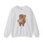 Nature Lover Bear Hiker Reading Map Embroidery Hoodie | Sweatshirt | T-shirt