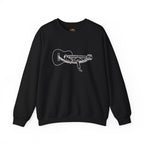 Sudadera con capucha y bordado musical de Hamaca de Guitarra Gitana con Arte Lineal Minimalista | Sudadera | Camiseta