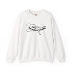 Sudadera con capucha y bordado musical de Hamaca de Guitarra Gitana con Arte Lineal Minimalista | Sudadera | Camiseta