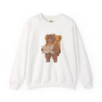 Nature Lover Bear Hiker Reading Map Embroidery Hoodie | Sweatshirt | T-shirt