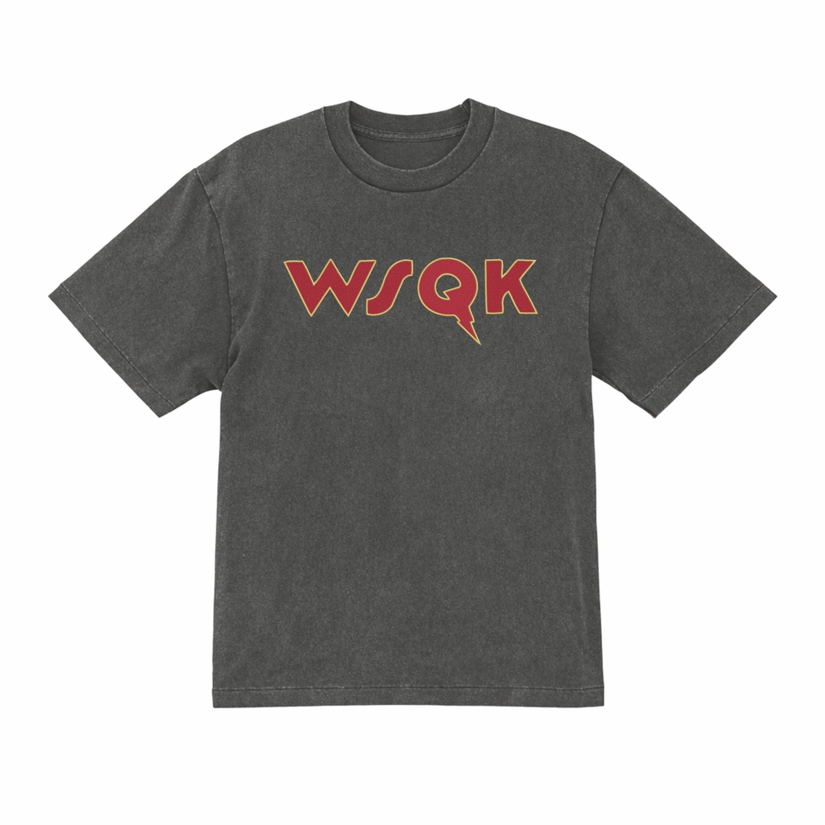 Embroidered  WSQK Stranger Things Cotton Heavyweight T shirt