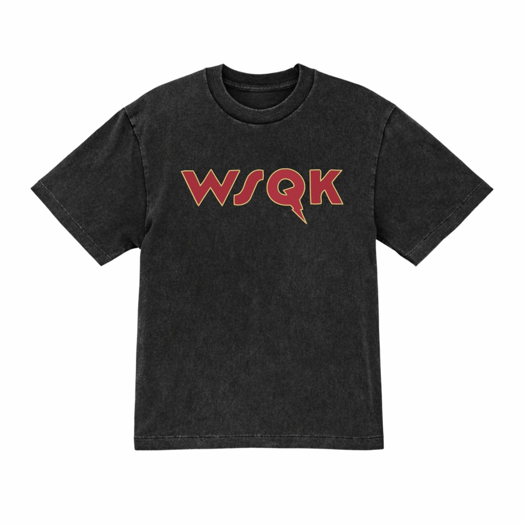 Embroidered  WSQK Stranger Things Cotton Heavyweight T shirt