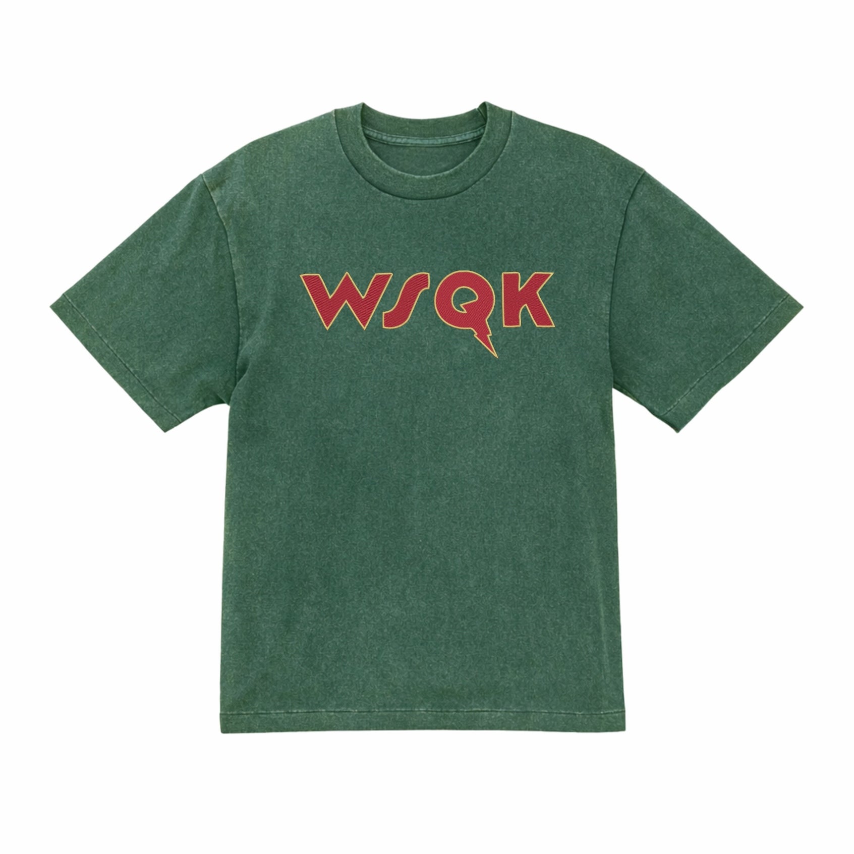 Embroidered  WSQK Stranger Things Cotton Heavyweight T shirt