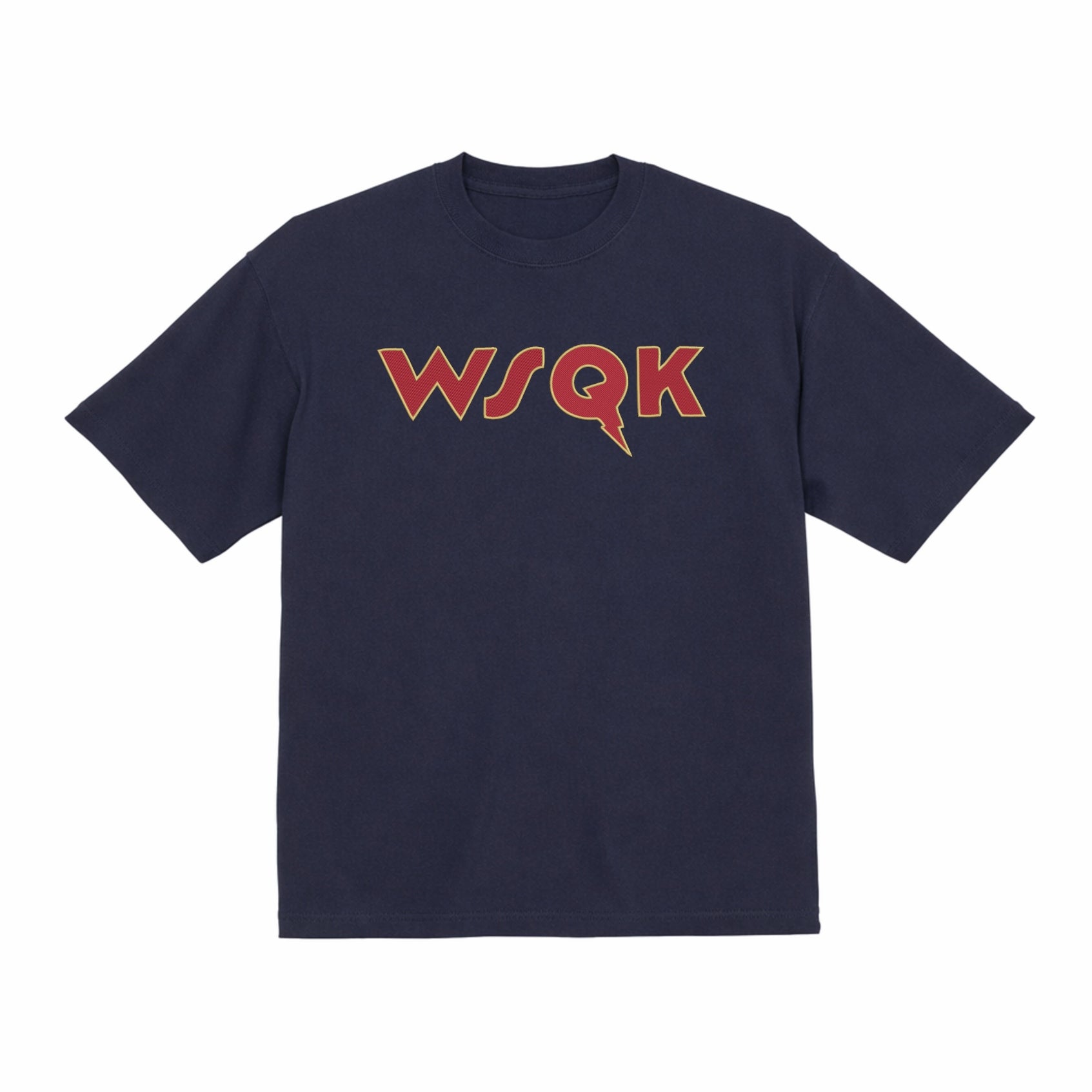Embroidered  WSQK Stranger Things Cotton Heavyweight T shirt
