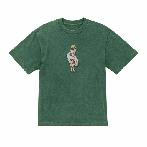 Marilyn Monroe: The Flying Skirt Premium Cotton Heavyweight Embroidered T shirt