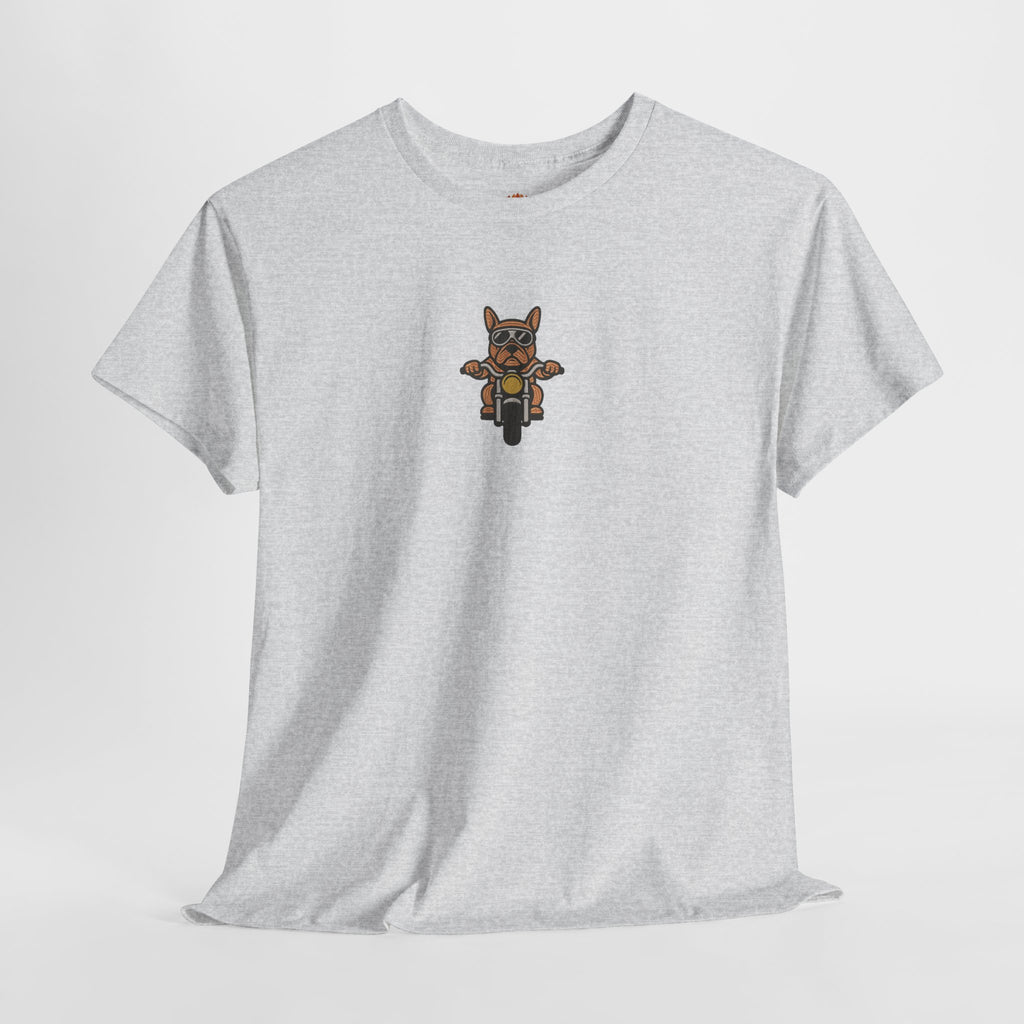 French Bulldog Riding Motorcycle Embroidery Hoodie | Sweatshirt | T-shirt
