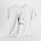 Fisherman Minimal Line Art Embroidery Hoodie | Sweatshirt | T-shirt