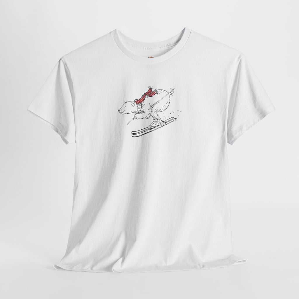 Skiing Polar Bear Embroidered Hoodie | Sweatshirt