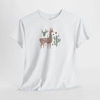 Sudadera con capucha y bordado de llama bohemia con ilustración de cactus de animales del suroeste | Sudadera | Camiseta