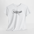 Sudadera con capucha y bordado musical de Hamaca de Guitarra Gitana con Arte Lineal Minimalista | Sudadera | Camiseta