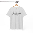 Sudadera con capucha y bordado musical de Hamaca de Guitarra Gitana con Arte Lineal Minimalista | Sudadera | Camiseta