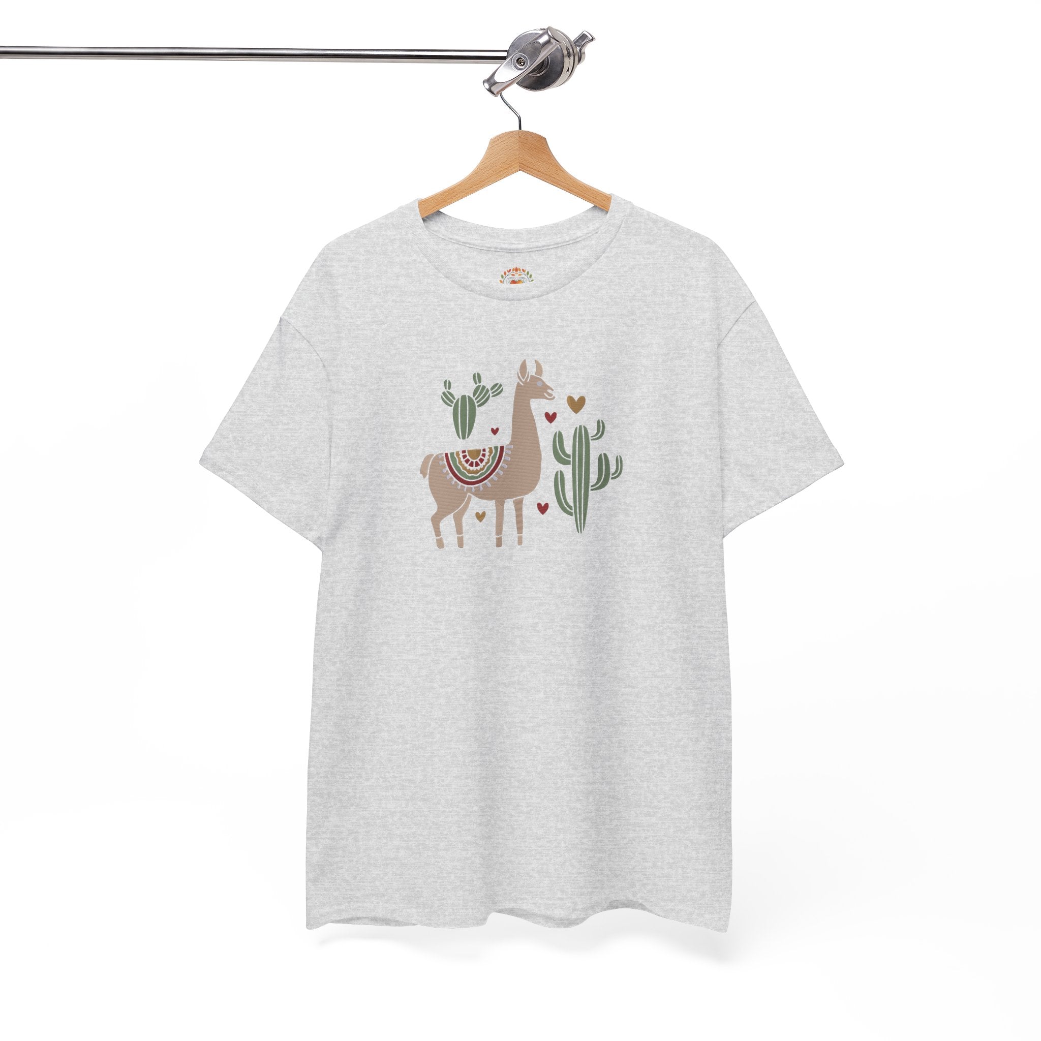 Boho Llama with Cactus Southwestern Animal Illustration Embroidery Hoodie | Sweatshirt | T-shirt
