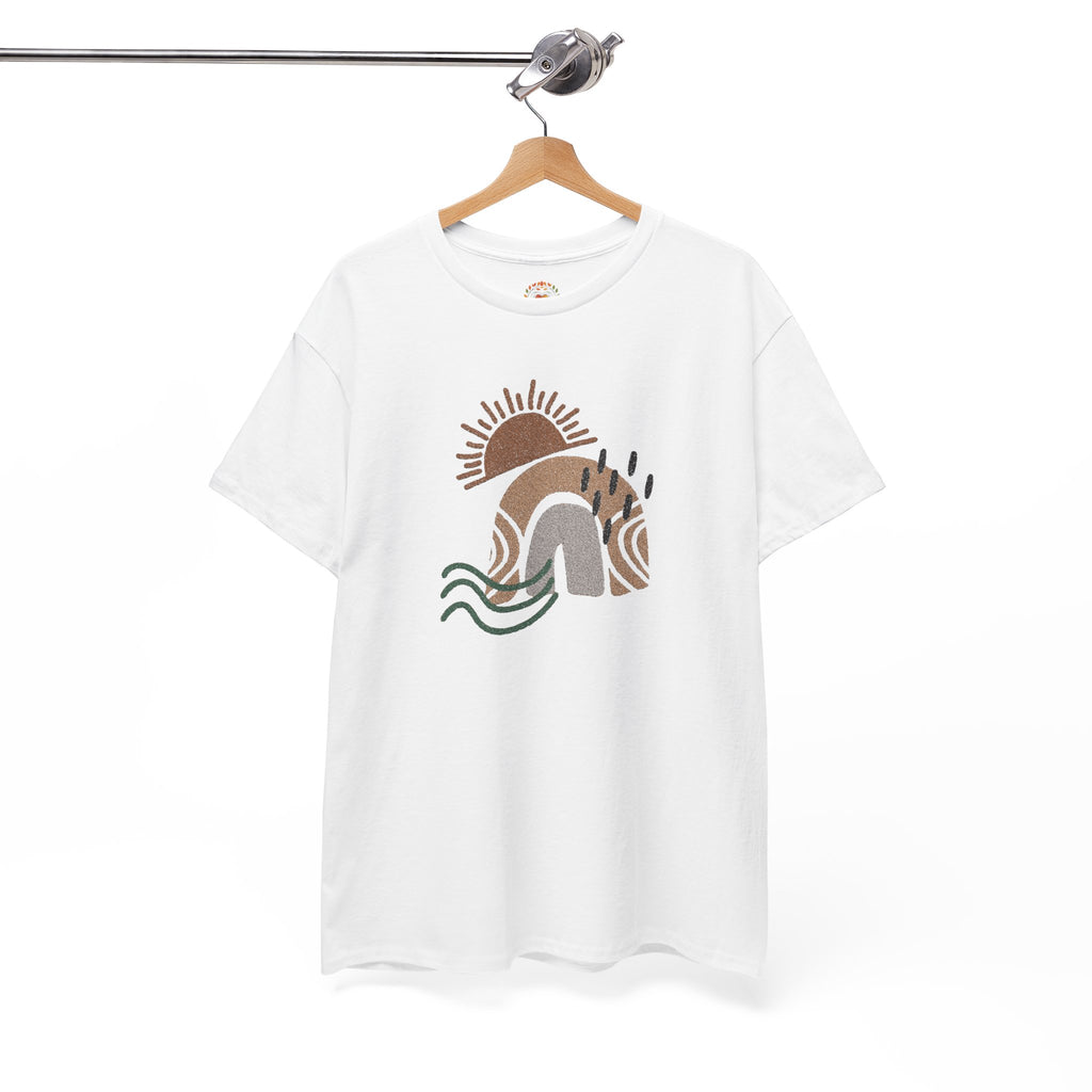 抽象的なボヘミアンサンライズウェーブTシャツ刺繍パーカー | スウェットシャツ