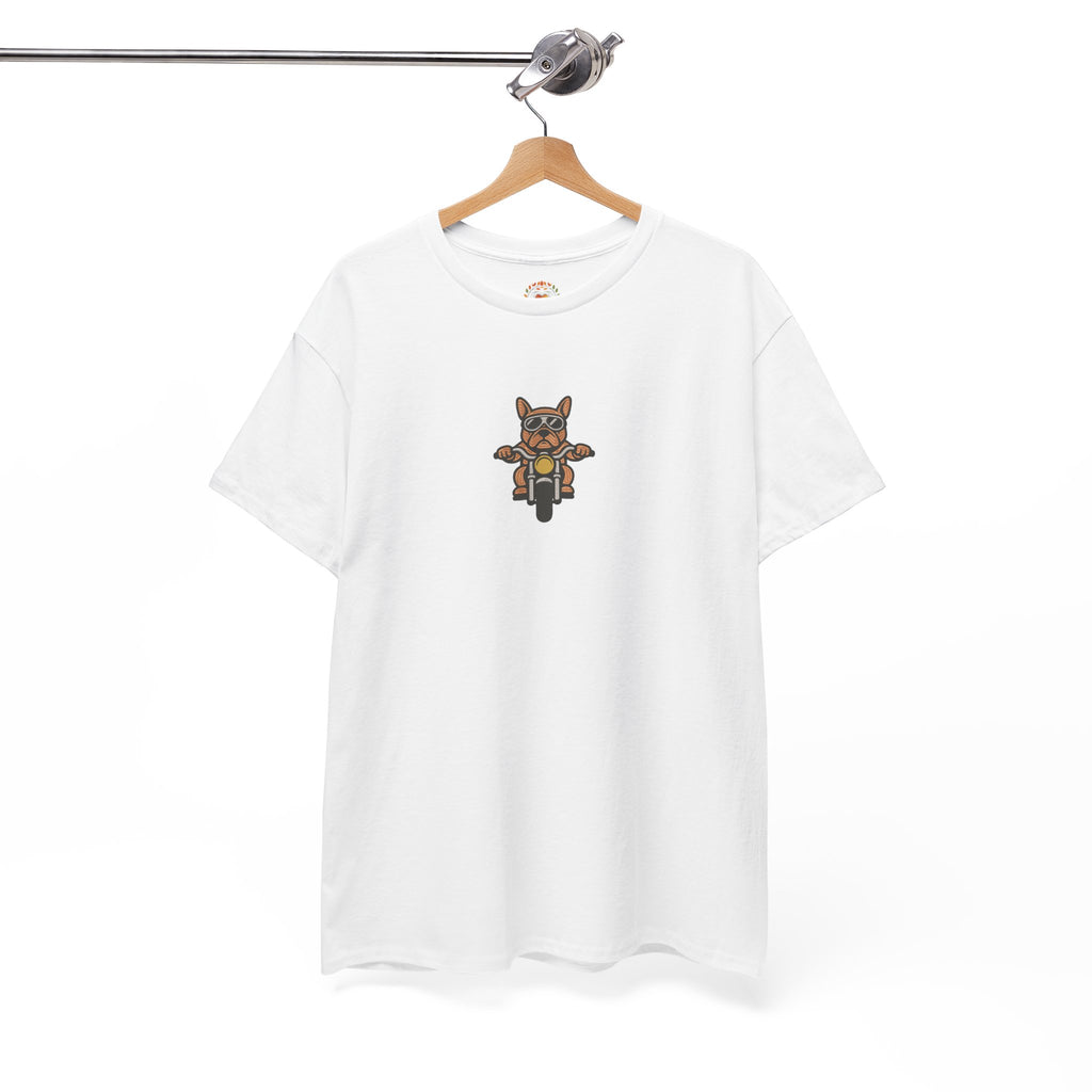 French Bulldog Riding Motorcycle Embroidery Hoodie | Sweatshirt | T-shirt
