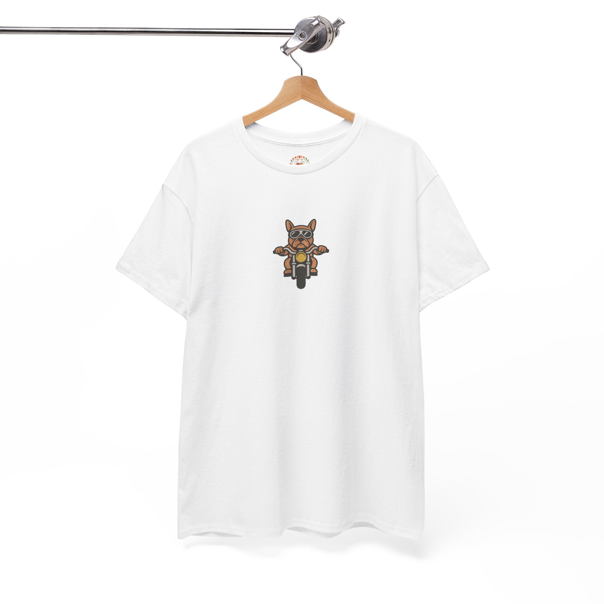 French Bulldog Riding Motorcycle Embroidery Hoodie | Sweatshirt | T-shirt