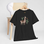 Sudadera con capucha y bordado de llama bohemia con ilustración de cactus de animales del suroeste | Sudadera | Camiseta