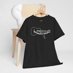 Sudadera con capucha y bordado musical de Hamaca de Guitarra Gitana con Arte Lineal Minimalista | Sudadera | Camiseta