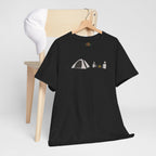 Sudadera con capucha y bordado de tienda de campaña con fogata y amigos | Sudadera | Camiseta