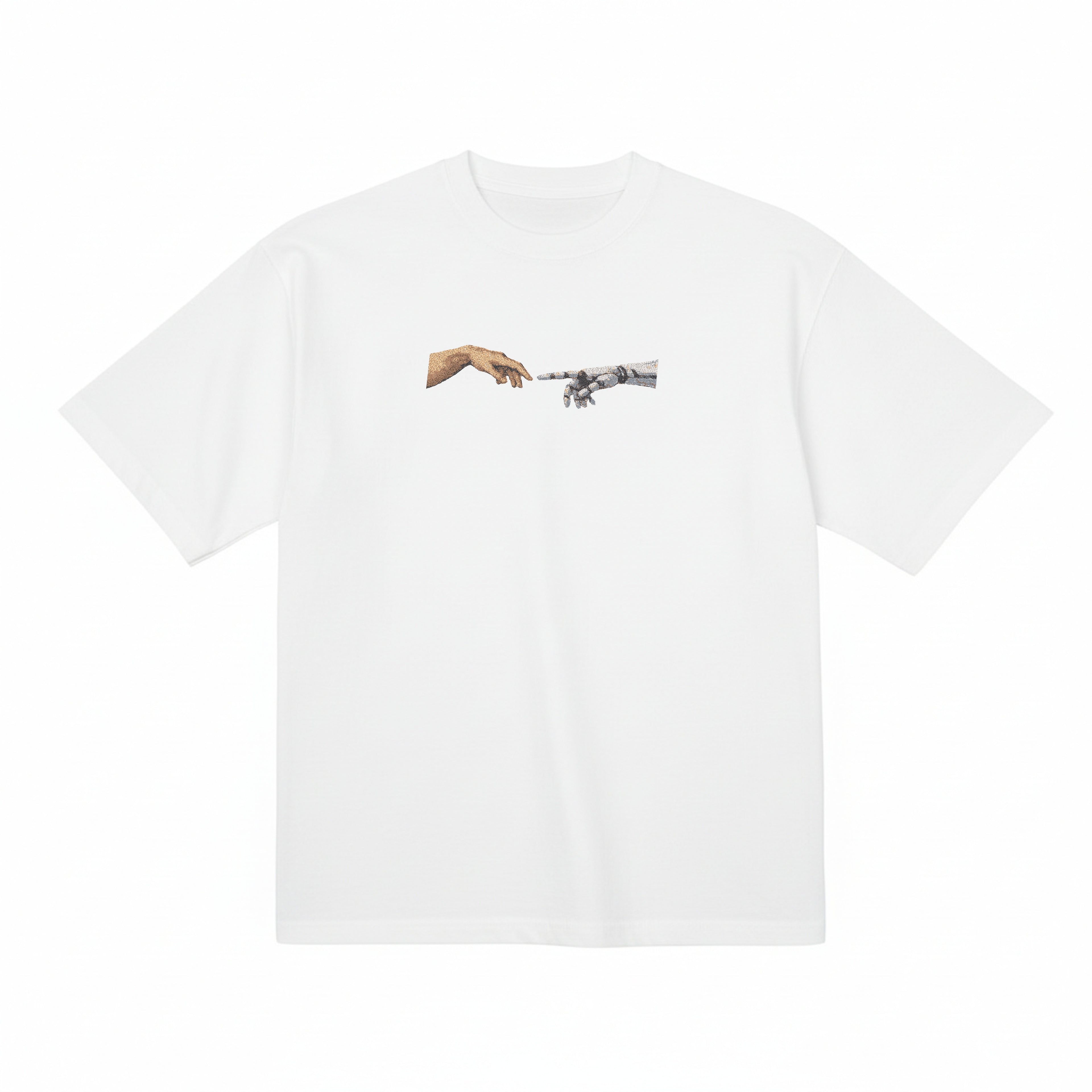 Creation of Adam vs AI Embroidered Premium Cotton Heavyweight T shirt