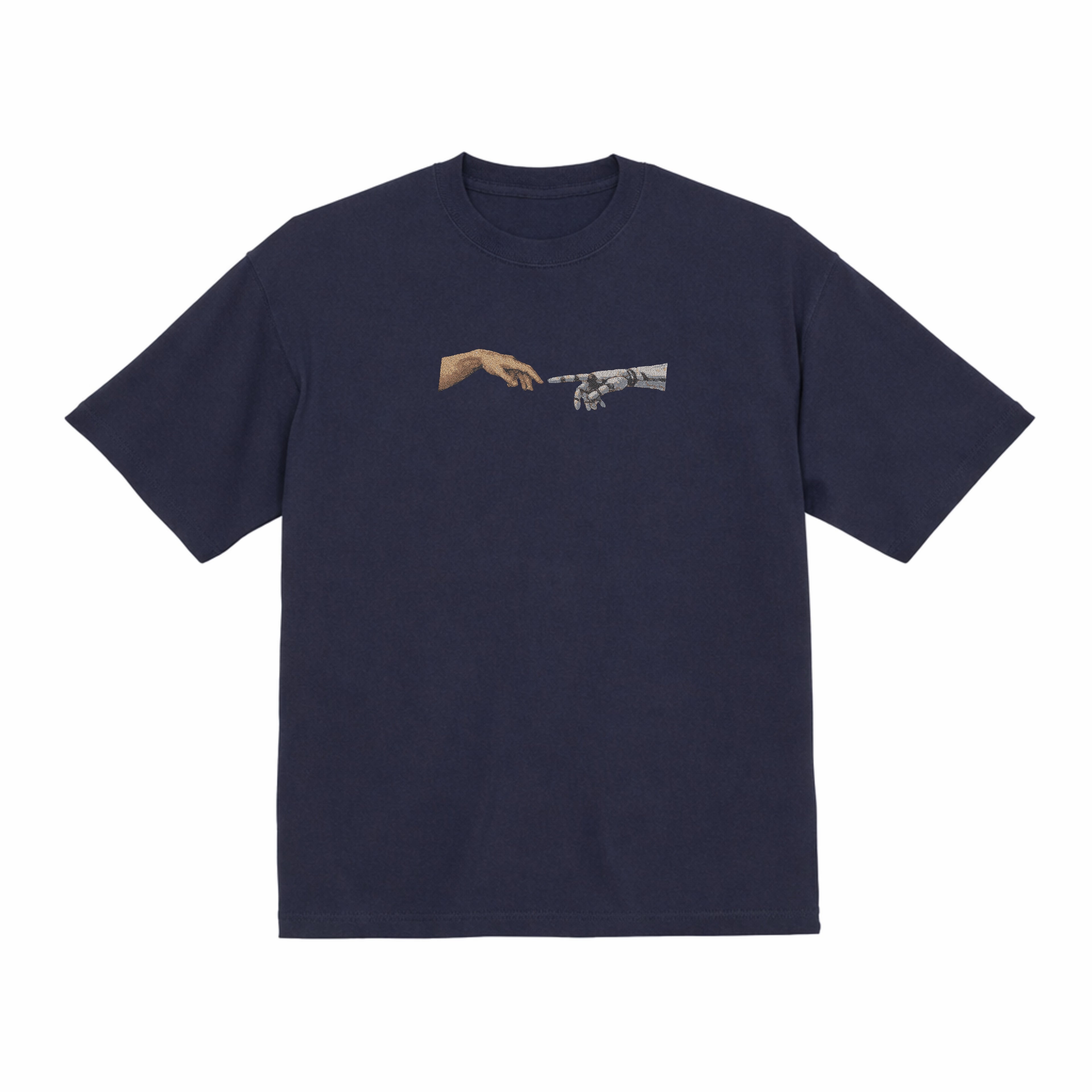 Creation of Adam vs AI Embroidered Premium Cotton Heavyweight T shirt