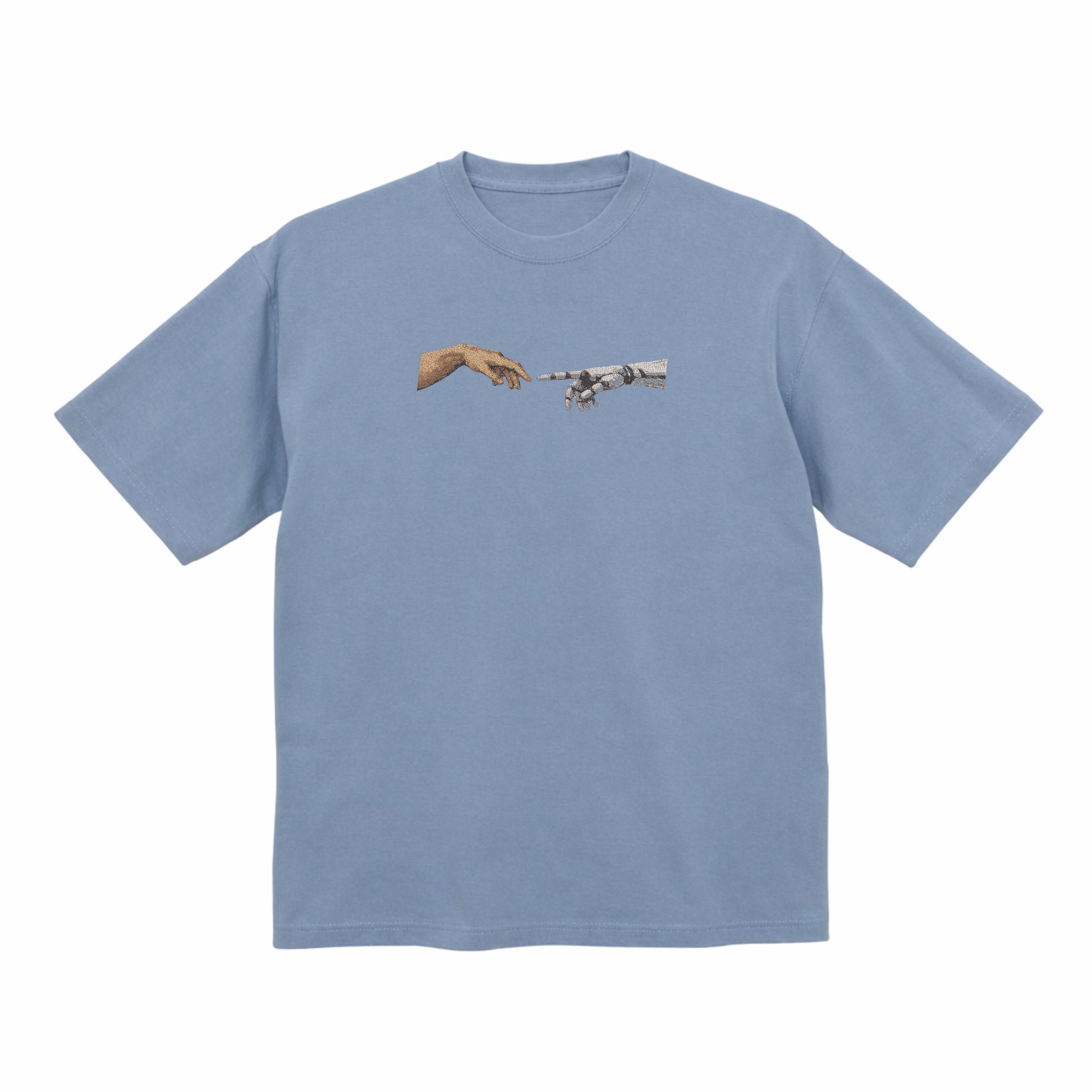 Creation of Adam vs AI Embroidered Premium Cotton Heavyweight T shirt