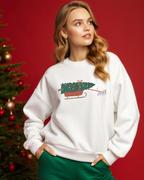 Cute Dog Celebrating Christmas Embroidery Hoodie | Sweatshirt | T-shirt