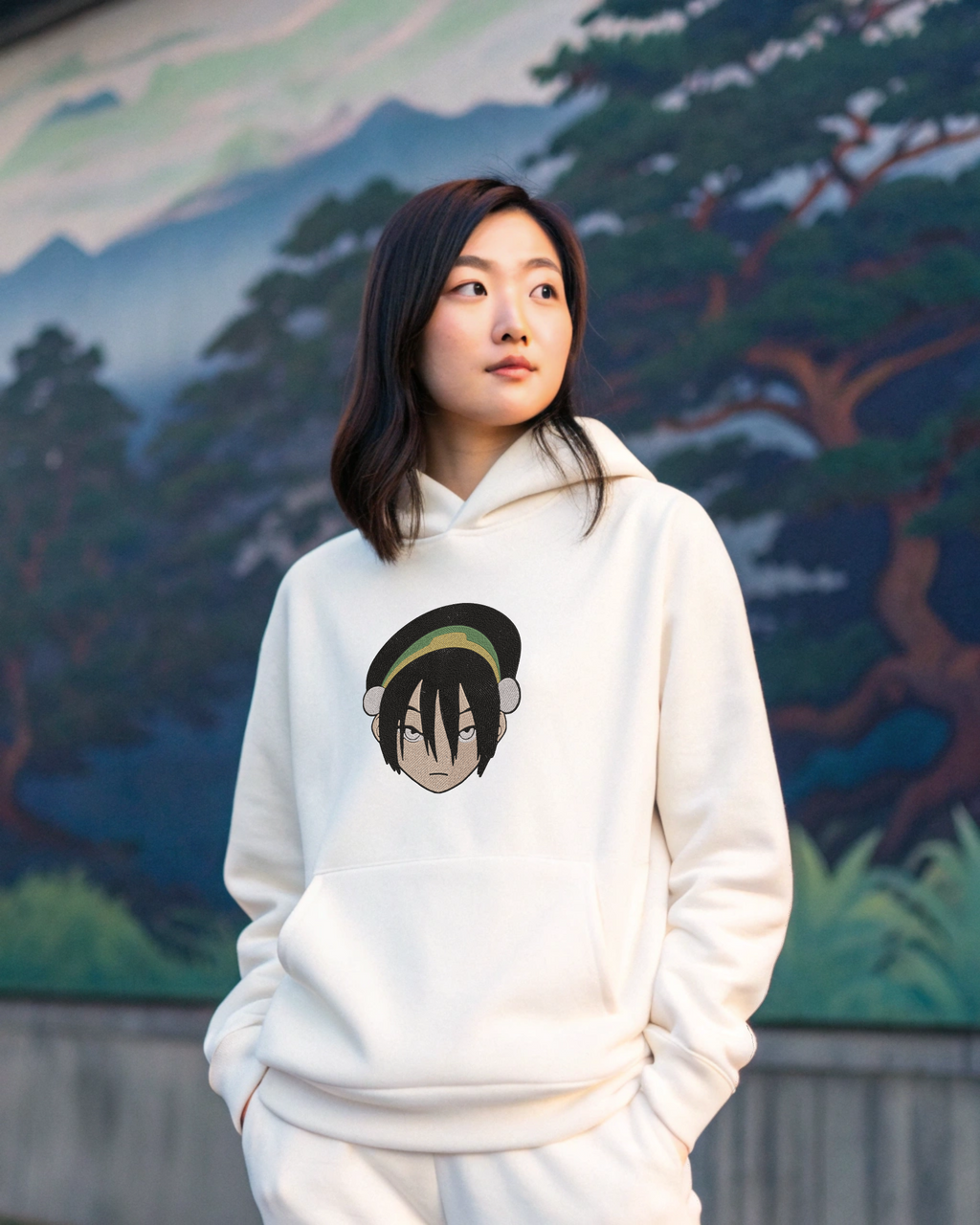 Avatar Toph Embroidery Hoodie | Sweatshirt