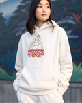 Sudadera con capucha bordada con líneas de Stranger Things | Sudadera