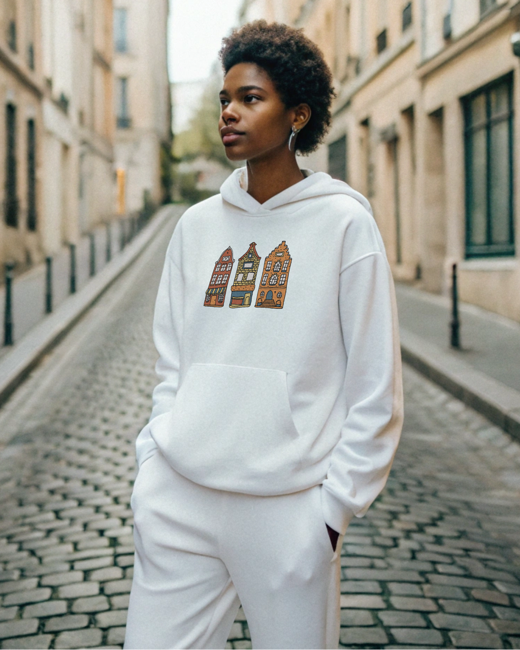Amsterdam Canal Houses | Premium Embroidered 10 oz Heritage Hoodie
