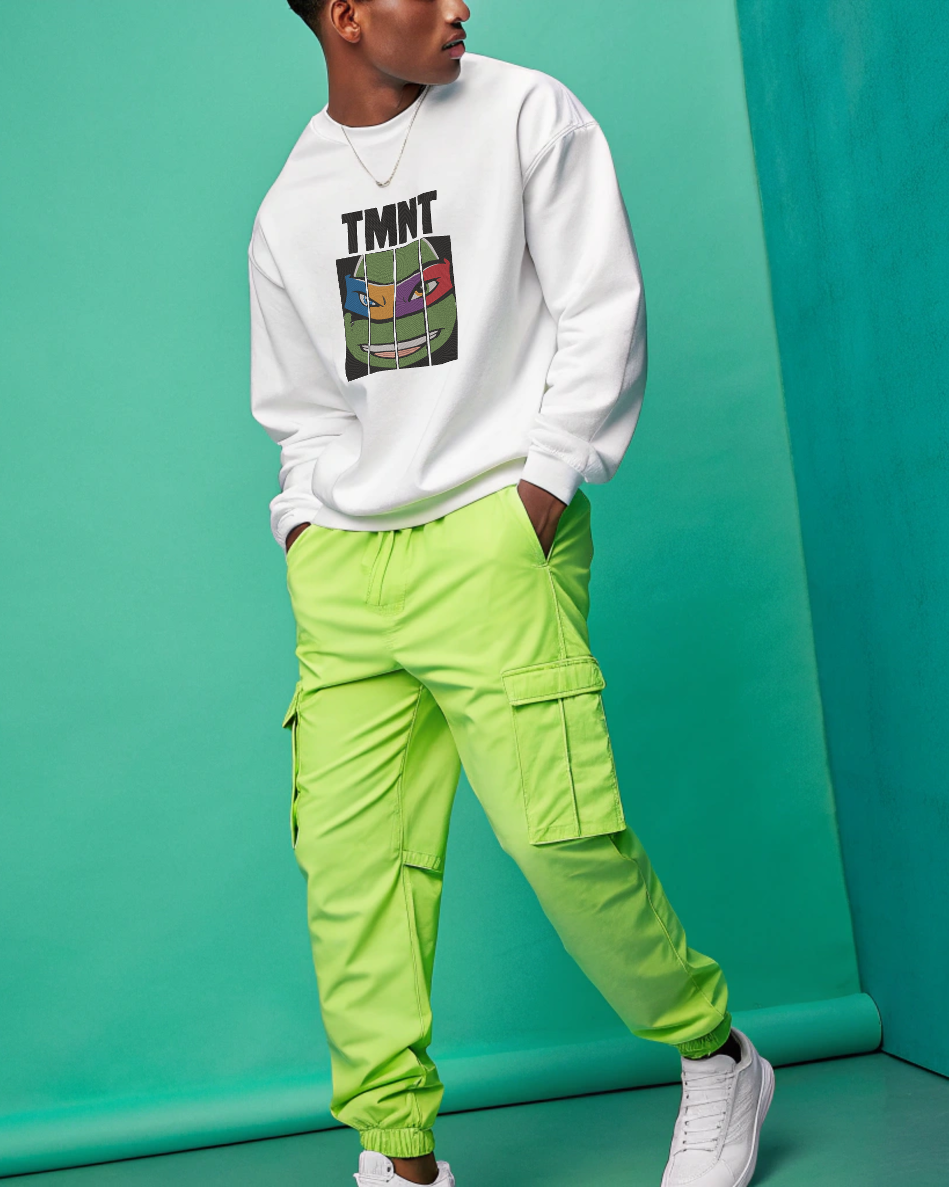 Ninja Turtles Embroidery Hoodie | Sweatshirt