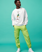 Man Hanging Mountain Cartoon Climber Embroidery Hoodie | Sweatshirt | T-shirt