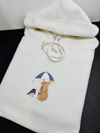 Bunny & Robin Embroidered 450GSM Heavyweight Pullover Hoodie Sweatshirt